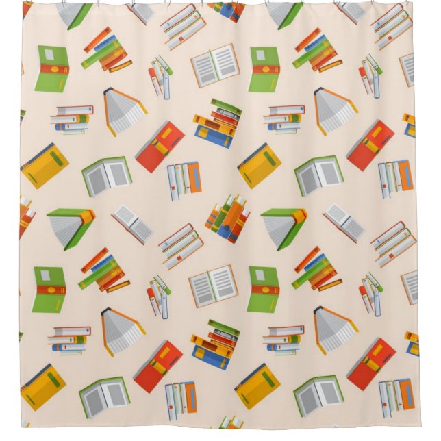 Rideaux De Douche Motif de livre (Devant)
