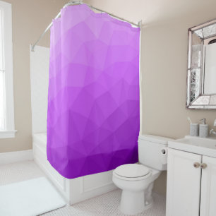 Rideaux De Douche Motif de maillage géométrique dégradé de lavande v