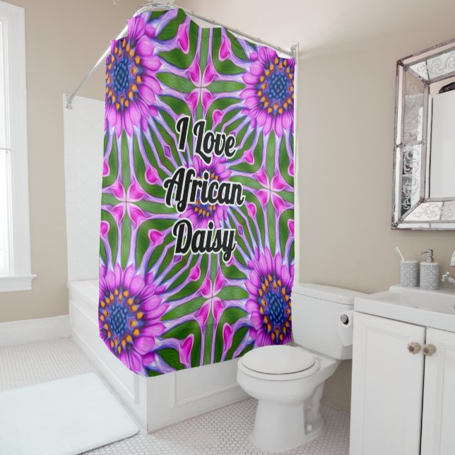 Rideaux De Douche Motif de marguerite esthétique (En situation)