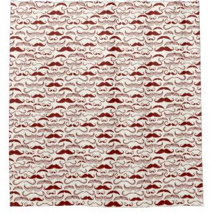 Rideaux De Douche Motif de moustache, rétro style 3