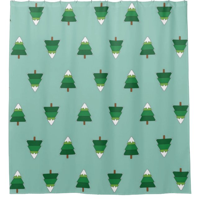 Rideaux De Douche Motif de Noël (Devant)