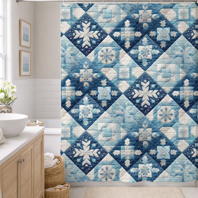 Rideaux De Douche Motif de Noël matelassé (Créateur téléchargé)