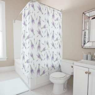 Rideaux De Douche Motif de paniers de fleurs de Lavande sèche rustiq