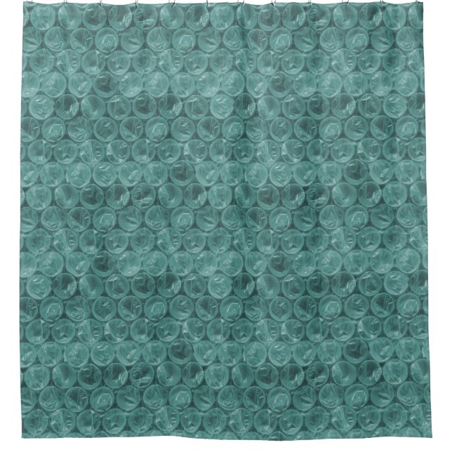 Rideaux De Douche Motif de papier bulle turquoise (Devant)