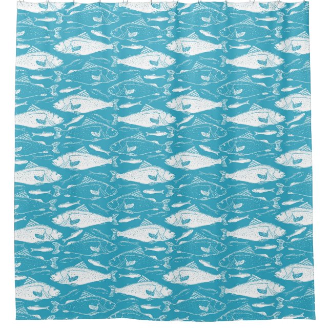 Rideaux De Douche Motif de poisson (Devant)