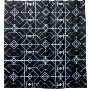 Rideaux De Douche Motif de réseau néon futuriste
