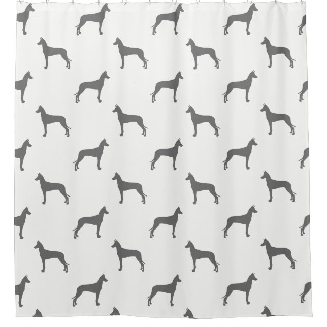 Rideaux De Douche Motif de silhouettes de Pharaoh Hound (Devant)