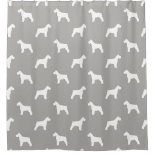 Rideaux De Douche Motif de silhouettes de Schnauzer