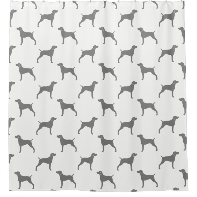Rideaux De Douche Motif de silhouettes Weimaraner (Devant)