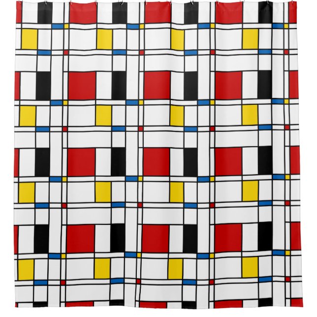 Rideaux De Douche Motif de Stijl (Devant)