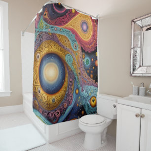 Rideaux De Douche Motif de symboles anciens dans un design abstrait