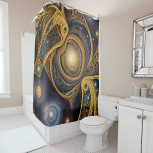 Rideaux De Douche Motif de symboles anciens dans un design abstrait