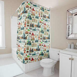 Rideaux De Douche Motif de symboles des Etats-Unis