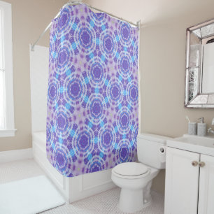 Rideaux De Douche Motif de teinture à tarte violet et bleu