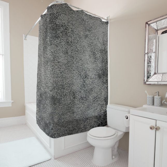 Rideaux De Douche motif de texture cuir (En situation)