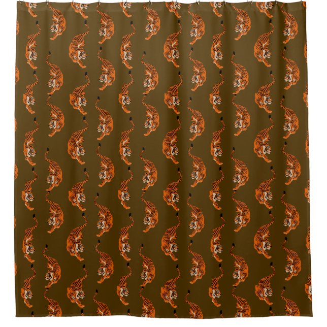 Rideaux De Douche Motif de tigre (Devant)