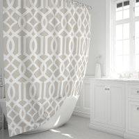 Motif de treillis marocain beige et blanc