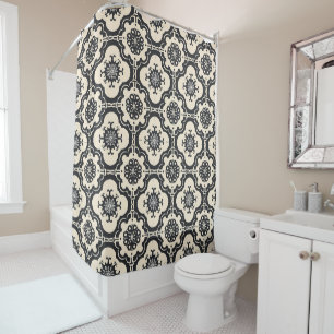 Rideaux De Douche Motif décoratif baroque arabesque