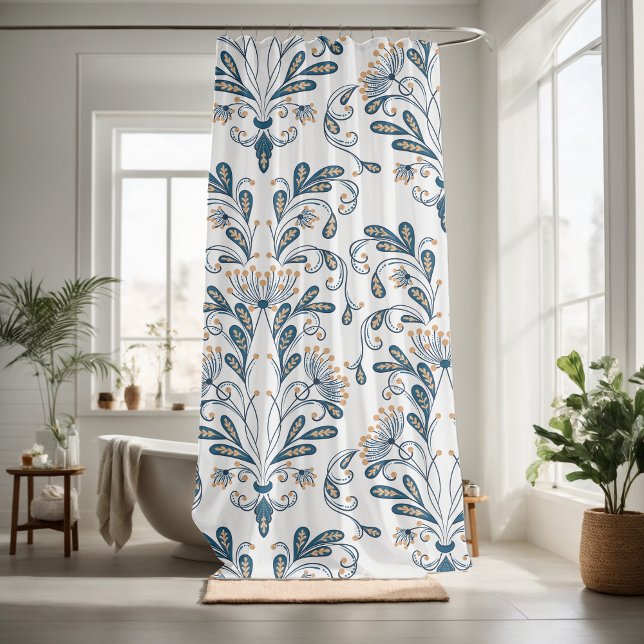 Rideaux De Douche Motif décoratif sans couture accrocheuse (Créateur téléchargé)