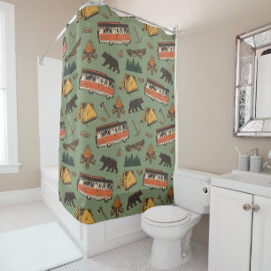 Rideaux De Douche Motif des aventures du camp d'entraînement