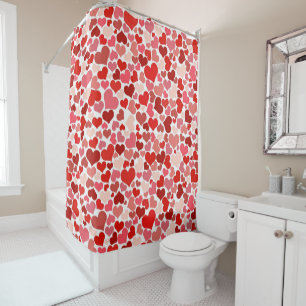 Rideaux De Douche Motif Des Coeurs, Coeurs Rouges, Amour