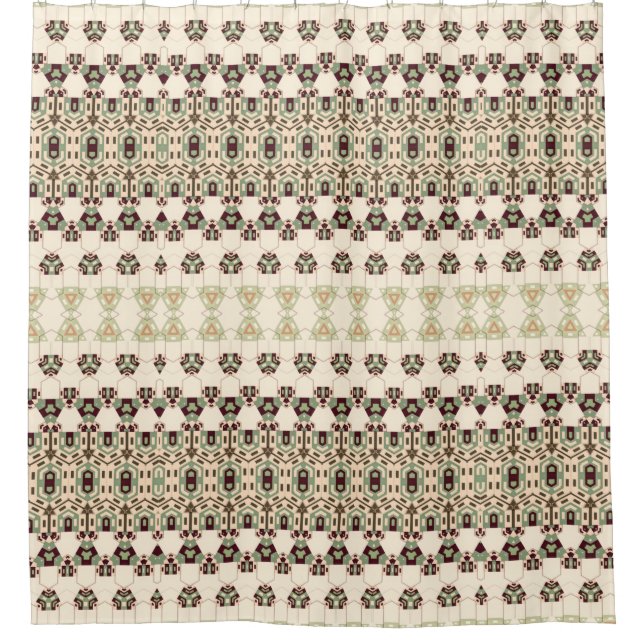 Rideaux De Douche Motif des tons géométriques de la Terre (Devant)