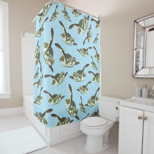 Rideaux De Douche Motif des Tortues de mer