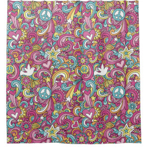 Rideaux De Douche Motif d'Hippie