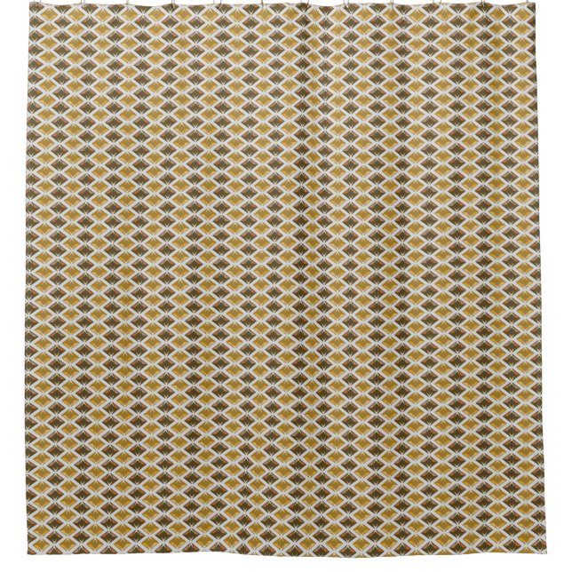 Rideaux De Douche Motif d'or de gemmes graphiques de diamants (Devant)