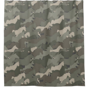 Rideaux De Douche Motif du Camouflage des Chevaux sauvages
