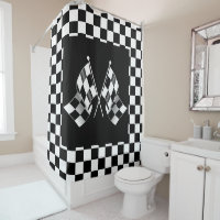 Motif du drapeau cool noir et blanc À damiers