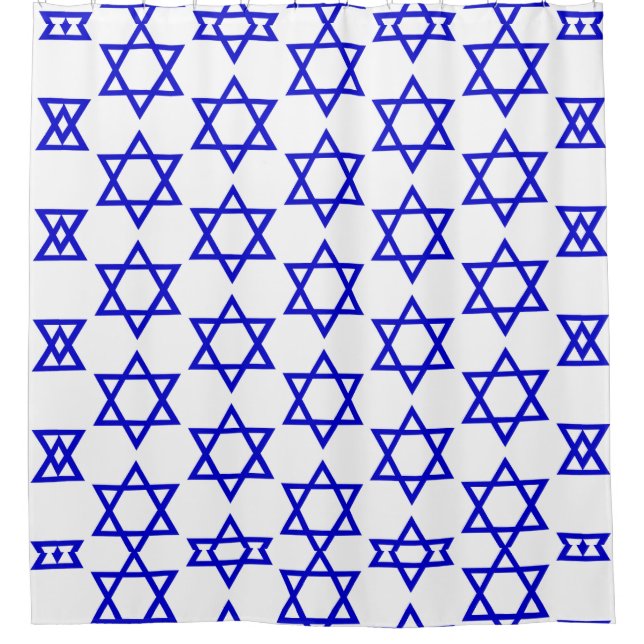 Rideaux De Douche Motif du drapeau israélien (Devant)