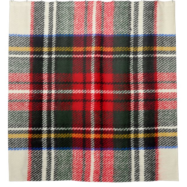 Rideaux De Douche Motif écossais tartan. Laine rouge et blanche plai (Devant)