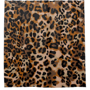 Rideaux De Douche Motif en peau d'animal de guépard de jaguar sans