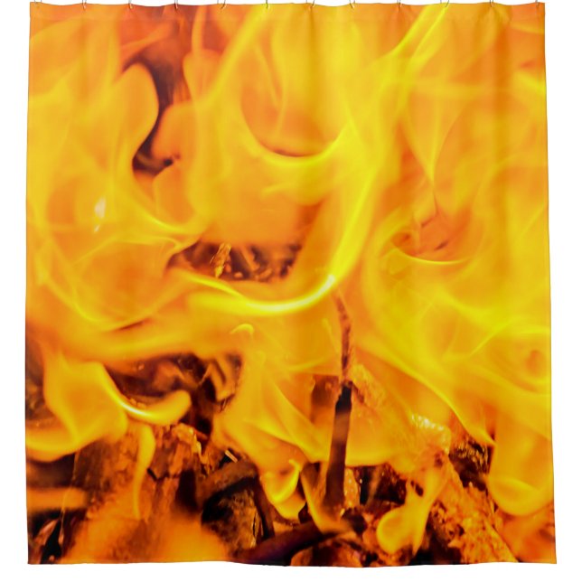 Rideaux De Douche Motif Feu Et Flames (Devant)