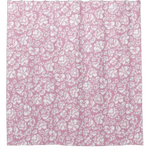 Rideaux De Douche motif feuille.14b Floral Lpink BG