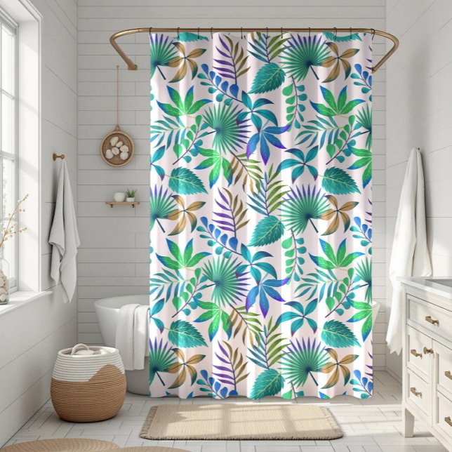 Rideaux De Douche Motif feuille tropical (Créateur téléchargé)