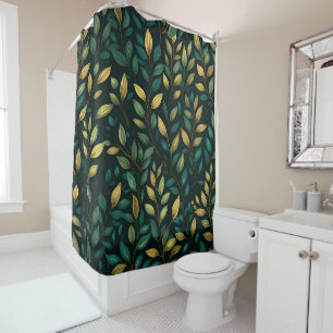 Rideaux De Douche Motif Feuille verte