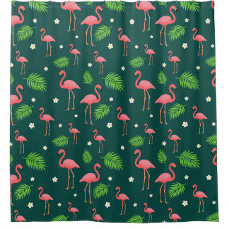 Rideaux De Douche Motif Flamant Tropical
