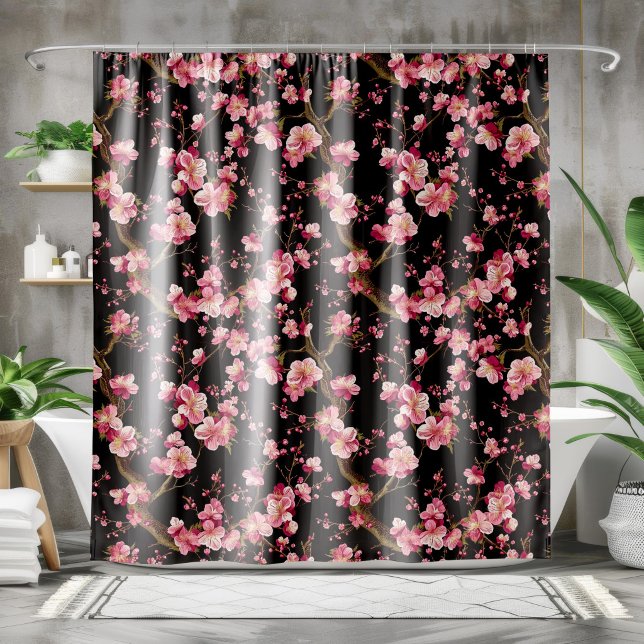 Rideaux De Douche Motif Fleur de Cerisier Sakura (Créateur téléchargé)