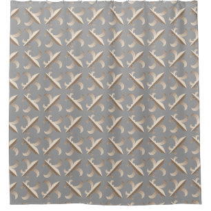 Rideaux De Douche Motif fleur de lis rayé