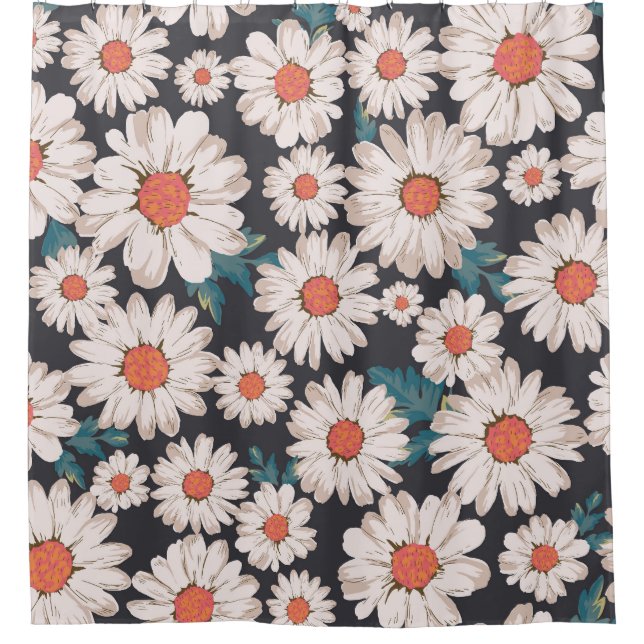 Rideaux De Douche Motif Fleur Fleur Fleur Fleur Fleur Simples (Devant)