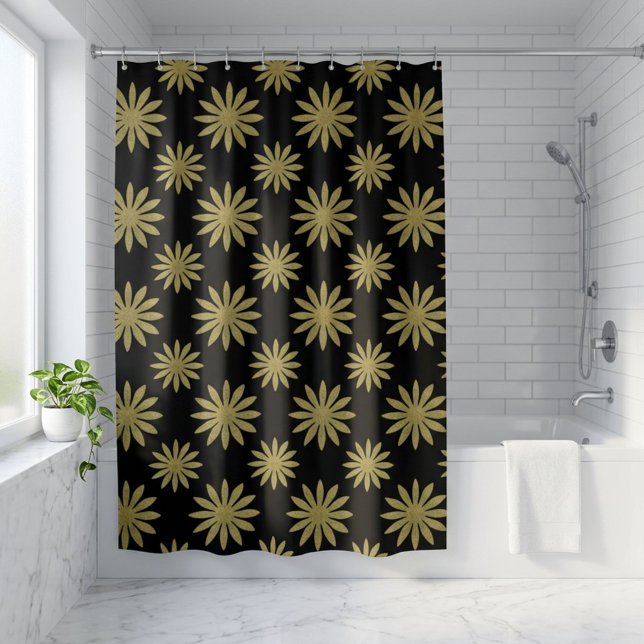 Rideaux De Douche Motif Fleur Or (Créateur téléchargé)