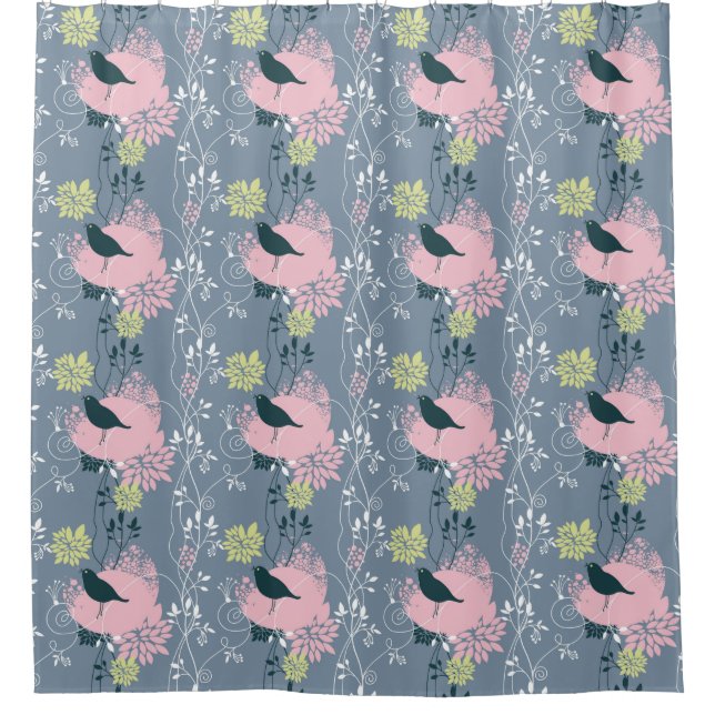 Rideaux De Douche Motif floral (Devant)