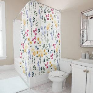 Rideaux De Douche Motif floral botanique victorien sombre et maussad