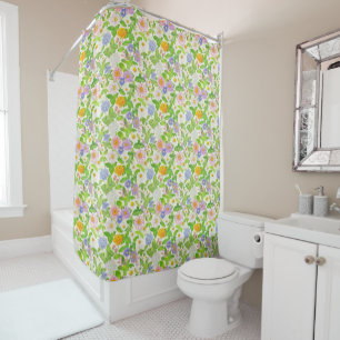 Rideaux De Douche Motif floral de fleurs sauvages colorées