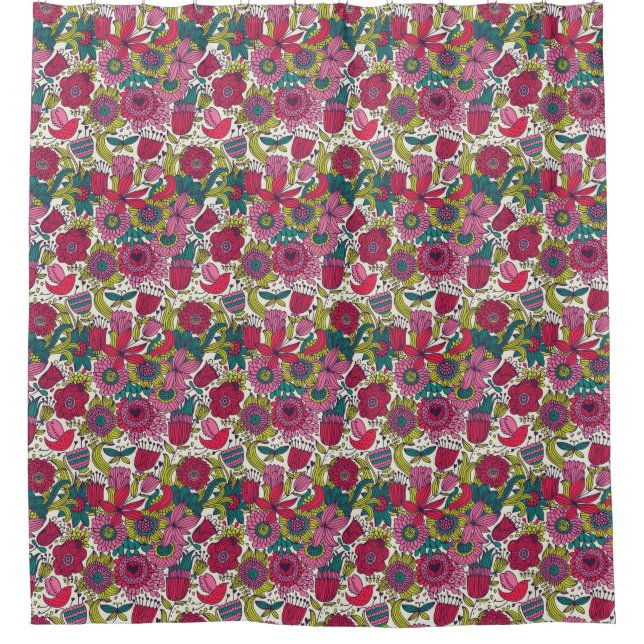 Rideaux De Douche Motif floral lumineux (Devant)