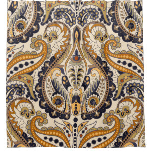 Rideaux De Douche Motif floral Paisley incomparable. Ornement coloré