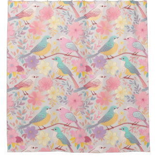 Rideaux De Douche Motif floral Pastel ressort 02