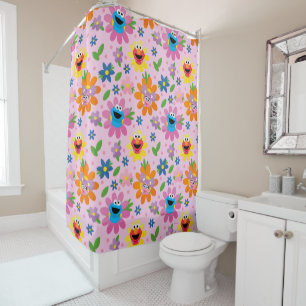 Rideaux De Douche Motif floral rose de la rue Sésame